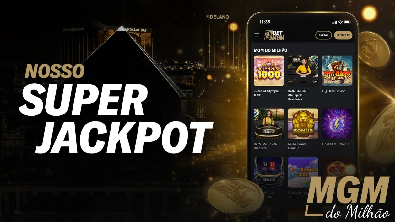 MGM do Milhão: O Super Jackpot progressivo da BetMGM! Vem que tem diversão! Super Jackpot mgm do milhão