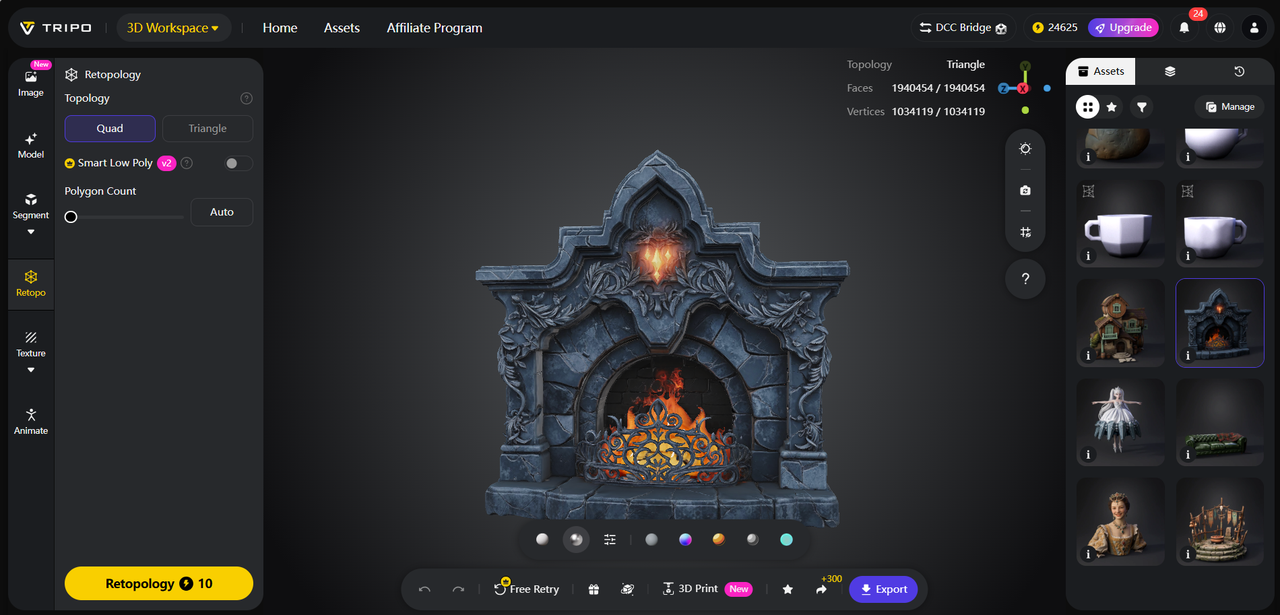 Da ideia ao 3D: Como o Tripo Studio transforma a criatividade Geek brasileira com IA Tripo Studio imagem 5