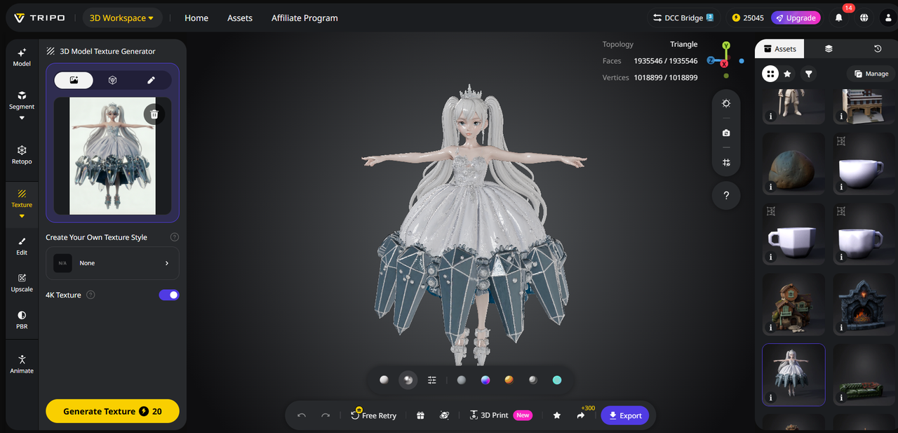 Da ideia ao 3D: Como o Tripo Studio transforma a criatividade Geek brasileira com IA Tripo Studio imagem 6
